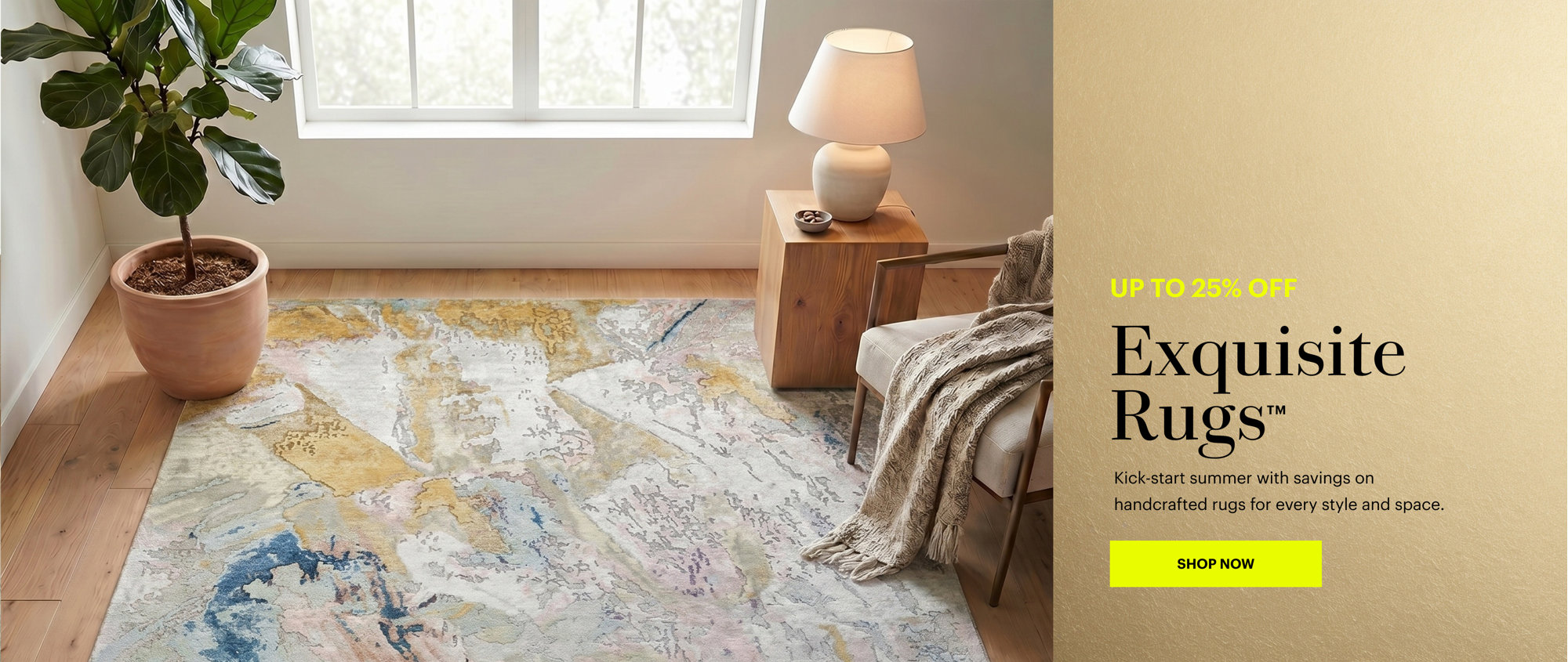 Up to 25% off Exquisite Rugs, save now