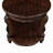 Solid Wood Round End Table with Shelf-1518809810