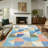 Wymond  Modern Abstract Carpet Indoor Washable Rug Non-Slip Soft Small Area Rug Marble Mats Thin Print For Home Decor-111400682
