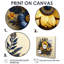 «Yellow & Blue Flowers Persian Geometric Emblem - Botanicals», art mural-1053142064-1053142078