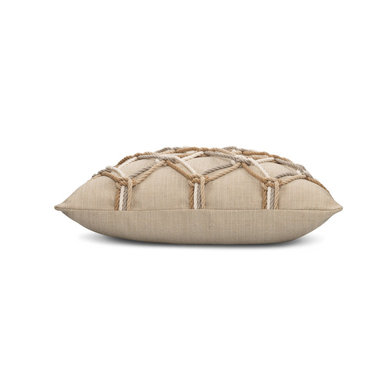 Rope Square Indoor/Outdoor Pillow Cover & Insert, Acacia