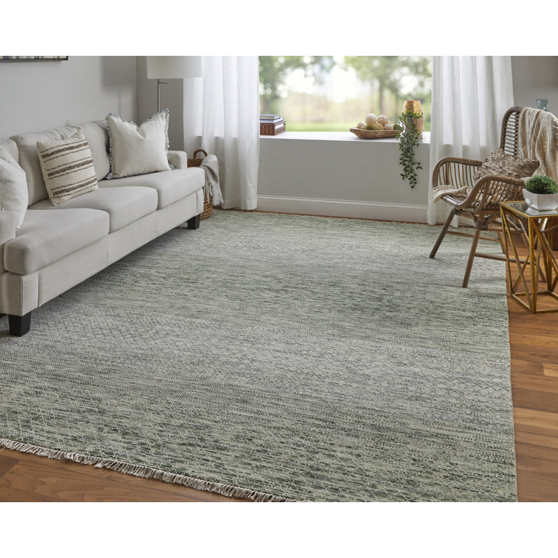 Branson Wool Area Rug in Ivory, Rectangle 5'6" x 8'6"