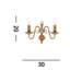 Scribner Mild Steel Candle Wall Light-11181739