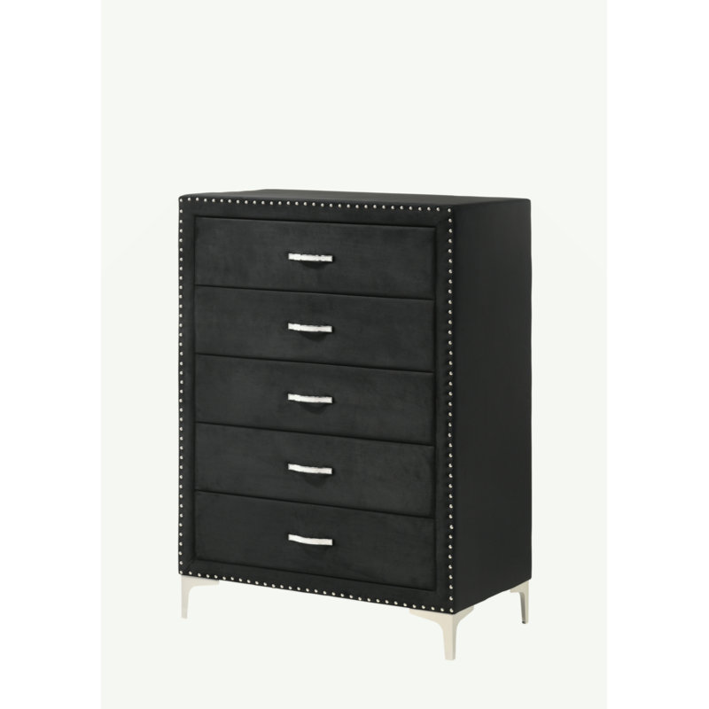 Meuble de chambre 1 pièce à cinq tiroirs Glam Style
