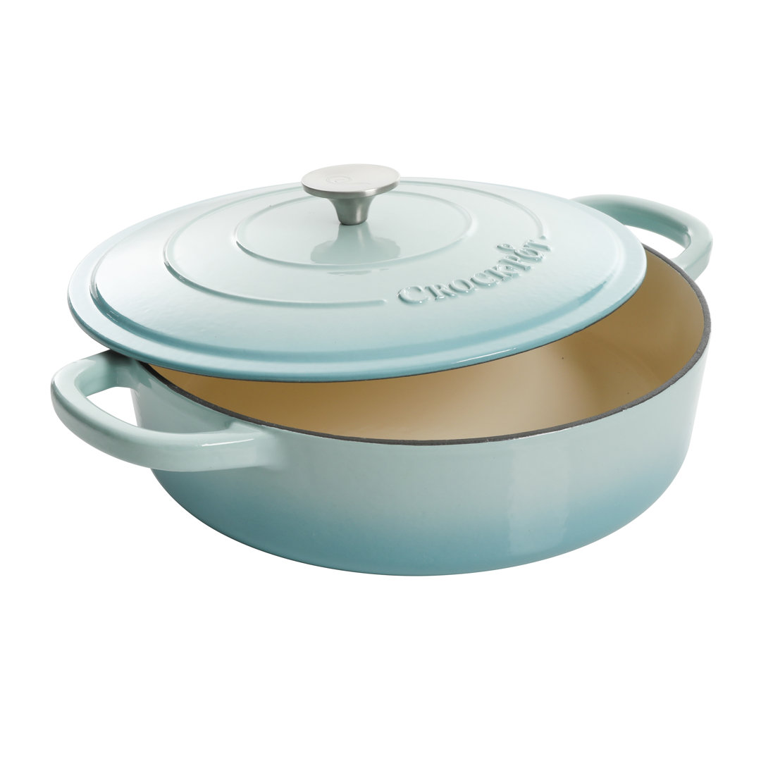 Crock-pot 5 qt. Cast Iron Round Braiser with Lid Crock-pot 