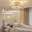 20" Double Layer Crystal Caged Ceiling Fan with Light Kit, Gold Finish, 7 Blades, Remote Control, Reversible DC Motor for Bedroom Dining Room