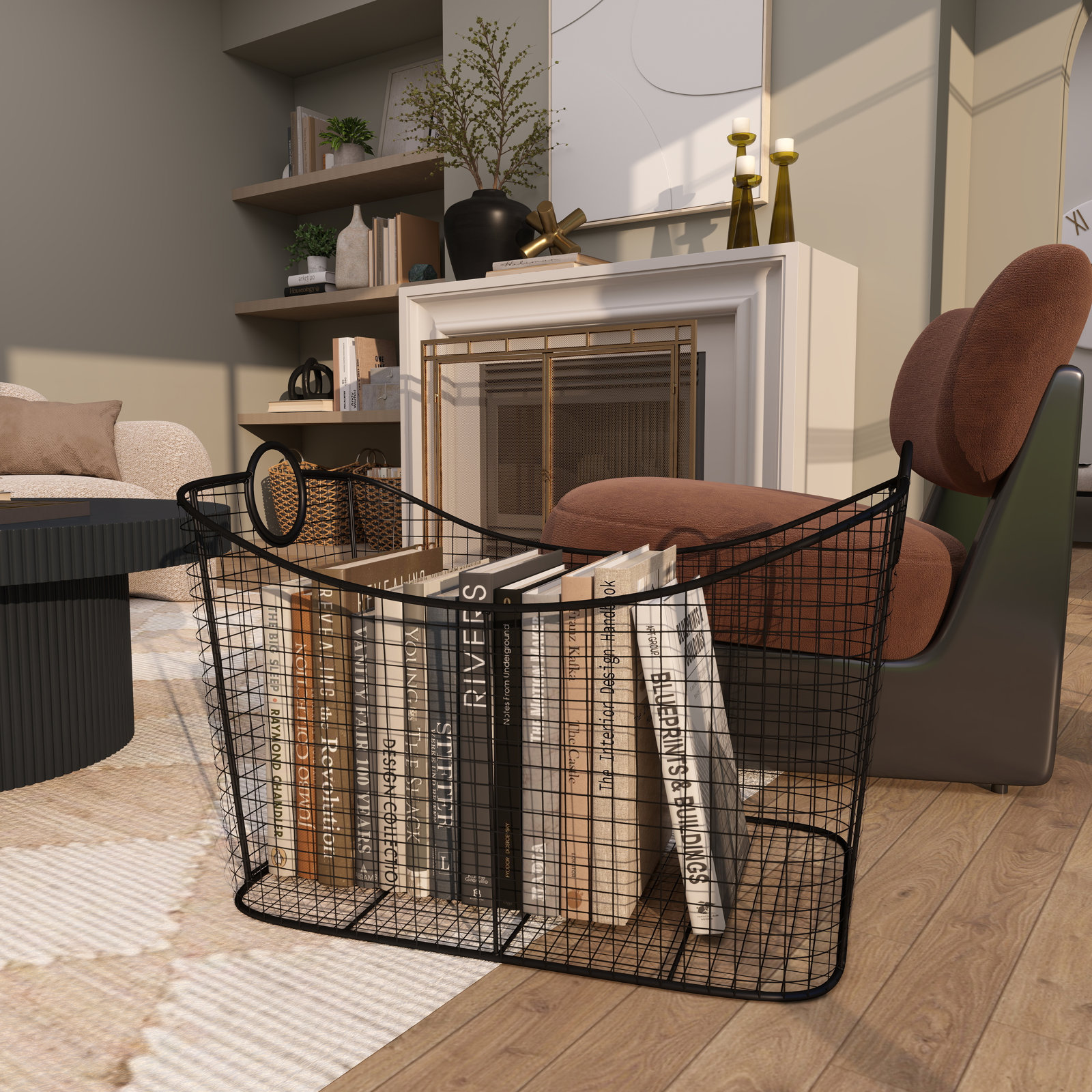 Metal Storage Basket, Black