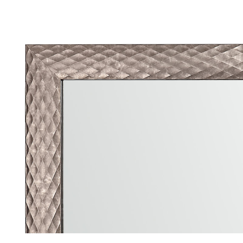 Ingwald Metal Flat Wall Mirror, Bronze, 145cm H x 74cm W