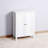 Bathroom Floor Storage Cabinet With Double Door Adjustable Shelf, White