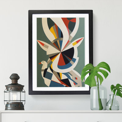 Goose Painting Geometric - Picture Frame Print