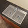 Radius 33.06'' L Drop-In Double Bowl Granite Kitchen Sink