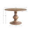 Table ronde 46 po avec finition élégante en bois et placage