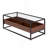 Kaebri Contemporary Coffee Table Metal, Walnut Wood, And Clear Glass By 17 Stories-2009943559-2009943556