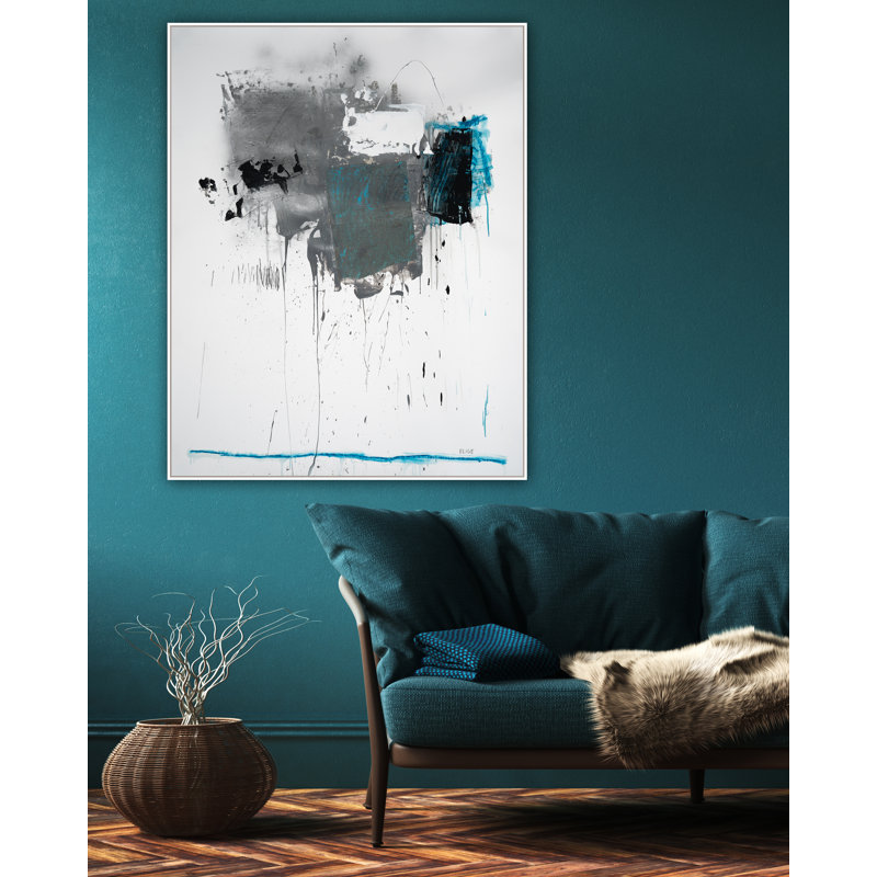 Pretty Blue Line Print by Elige