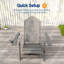 Ensemble de 4 chaises pliantes Adirondack en PEHD avec repose-pieds rétractables, chaises de patio tout temps réglables en 3 positions-1835651824