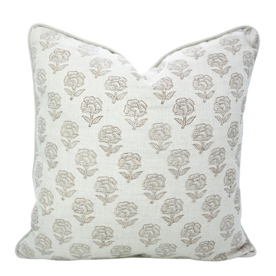 Housse de coussin à motif de passepoil fait à la main Fab Divine Elegant