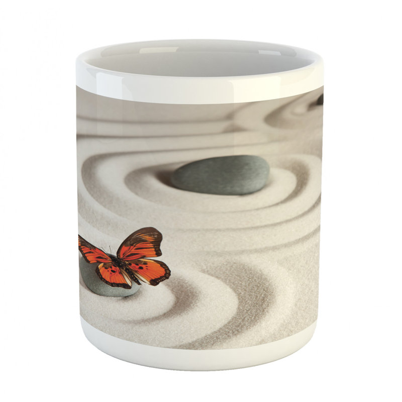 Grande tasse à café papillon