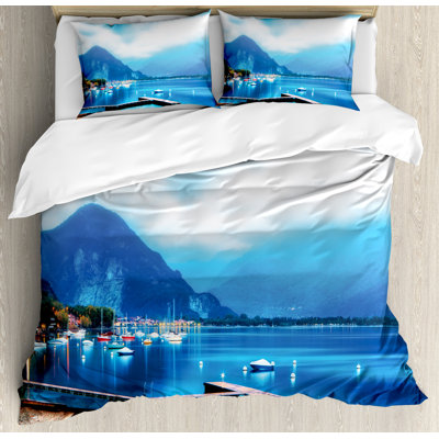 Scenery House Coastal Duvet Cover