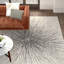 Tapis noir et ivoire à motif abstrait-1309149988
