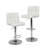 Swivel Faux Leather Adjustable Hydraulic Bar Stool, Set Of 2-2059782548