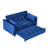 '' dreamlike blue velvet sofa with elegant design, convenient pockets, and three-in-one convertible functionality.