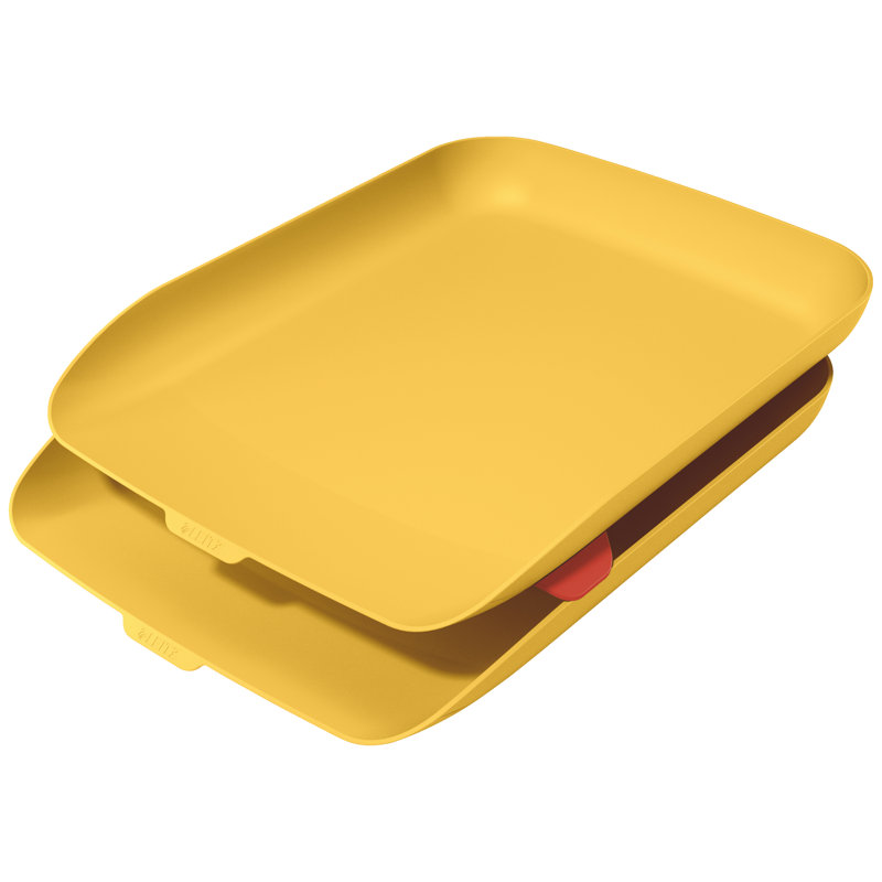 Cosy Plastic Stackable Desk Organiser, Yellow