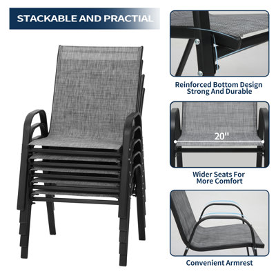 Fauteuil de patio empilable Efthemia