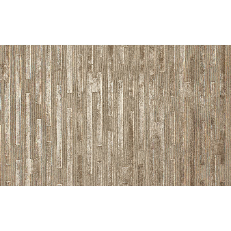 Striped Area Rug in Mouse, Rectangle 6' x 9'