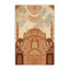 Soft Plush Queanbeyan Istanbul Blue Mosque Classic Oriental Area Rug in Beige – Beige Binding