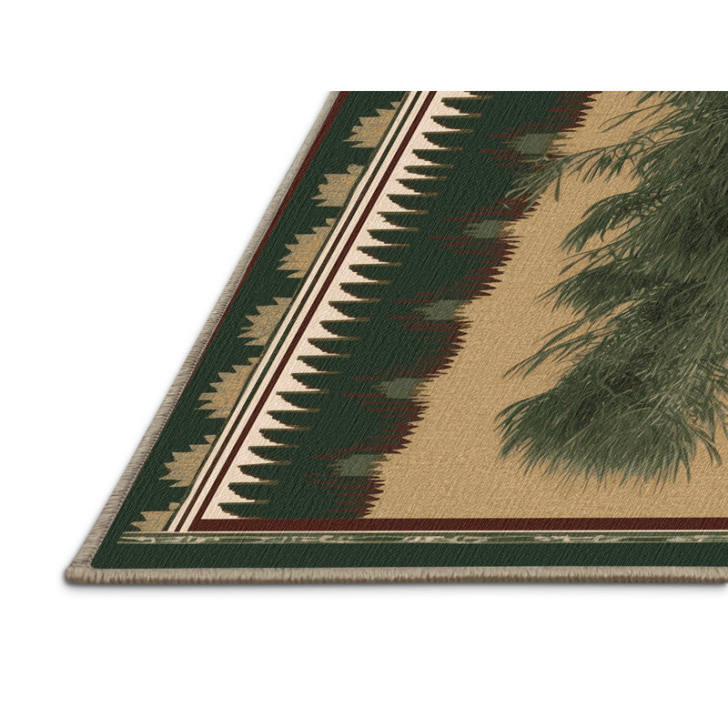  Tapis lavable en créosote Bush Southwestern, Carré 3 pi