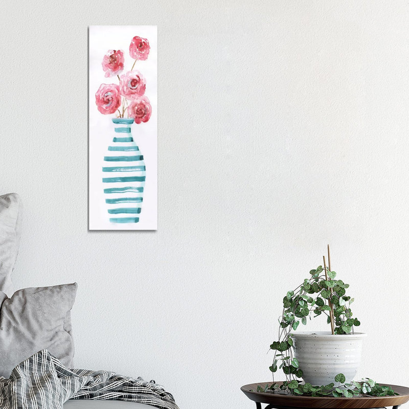 Flower Fun I by Nan - Wrapped Canvas Gallery-Wrapped Canvas Giclée, 30.48 cm H x 91.44 cm W x 1.91 cm D