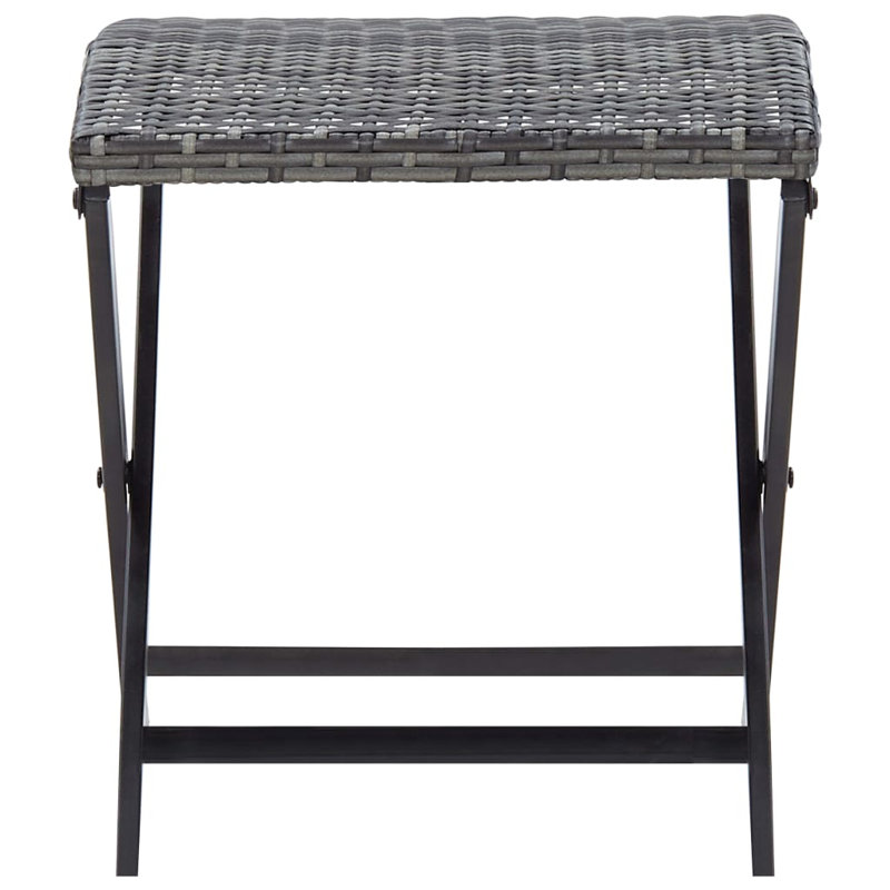 Keeshawn Powder Coated Steel Outdoor Stool