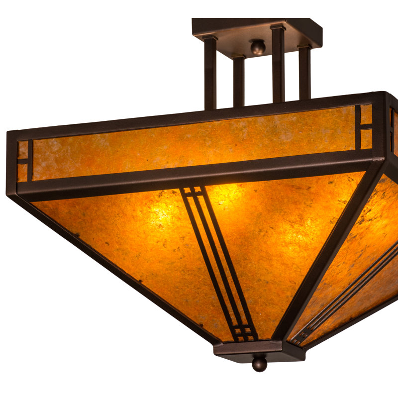 Plafonnier semi-encastré d’extérieur 4 lumières Yoshida