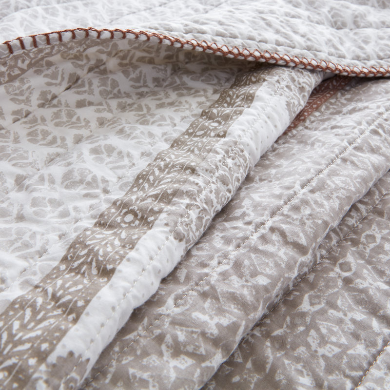 Ensemble de literie en coton matelassé réversible