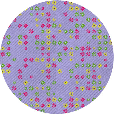 Tapis mauve à motif floral Ayaana