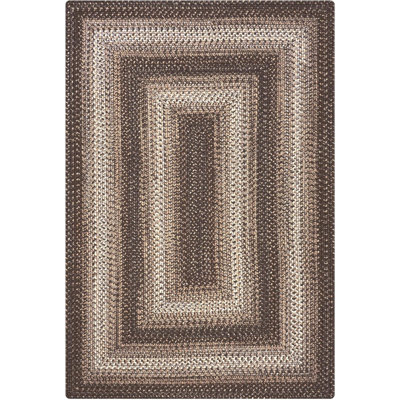 Doe Rectangular Hand-Braided Black/Beige Rug