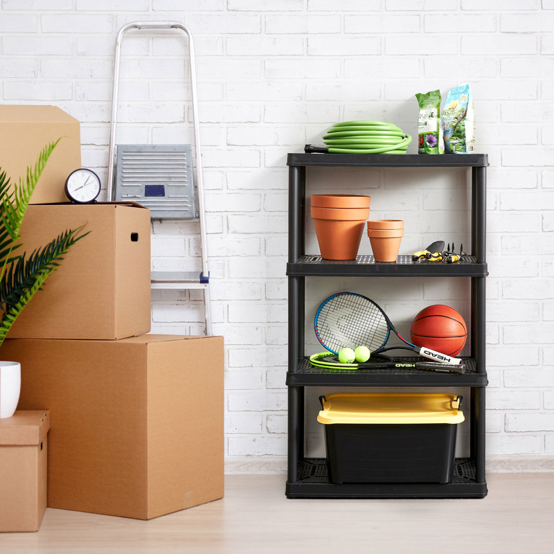 36'' W Plastic Storage Rack, 56.25" H x 36" W x 24" D