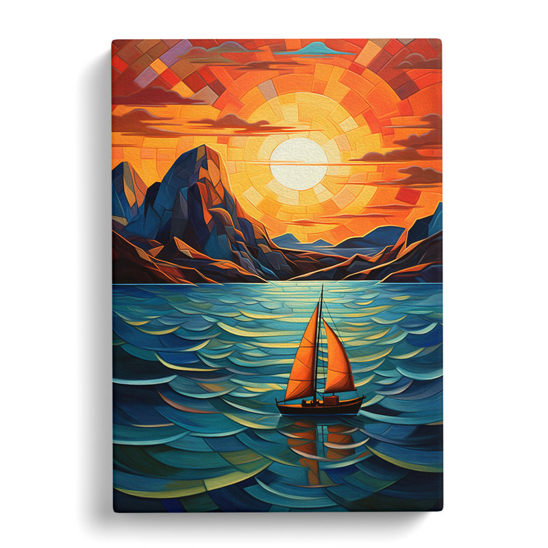 Seascape Orphism - No Frame Print, 50cm H x 35cm W x 3cm D