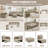 Sarang 110.2" Modern Upholstered Sectional Modular Sofa Bed With Ottomans-544620727