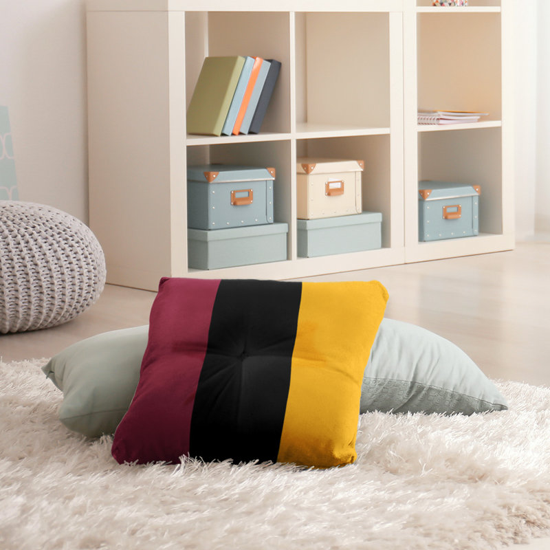 Coussin de sol touffeté arizona, 30 po x 30 po, Jaune