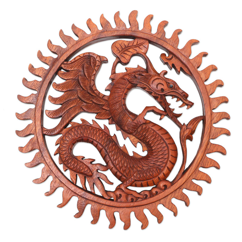 Panneau de relief mural en bois Bungalow Rose Dragon Age