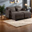 Canapé modulaire à compression en chenille brun pour la maison