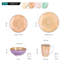 16 Pieces Poreclain Dinnerware Set, Multicolor Set, Dinner Plate, Dessert Plate, Bowl And Mug Set For 4 Person, Bohemain Style