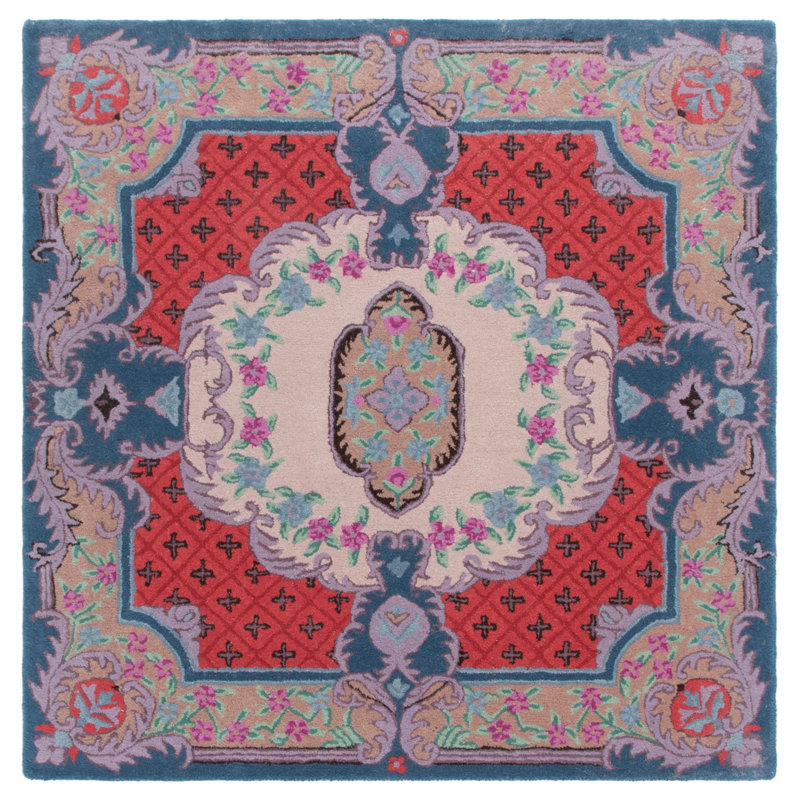Tapis en laine touffeté à la main Blokzijl, Carré 5 pi