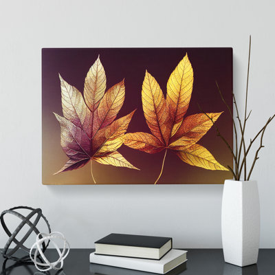 Otherworldly Autumn Leaf - Wrapped Canvas