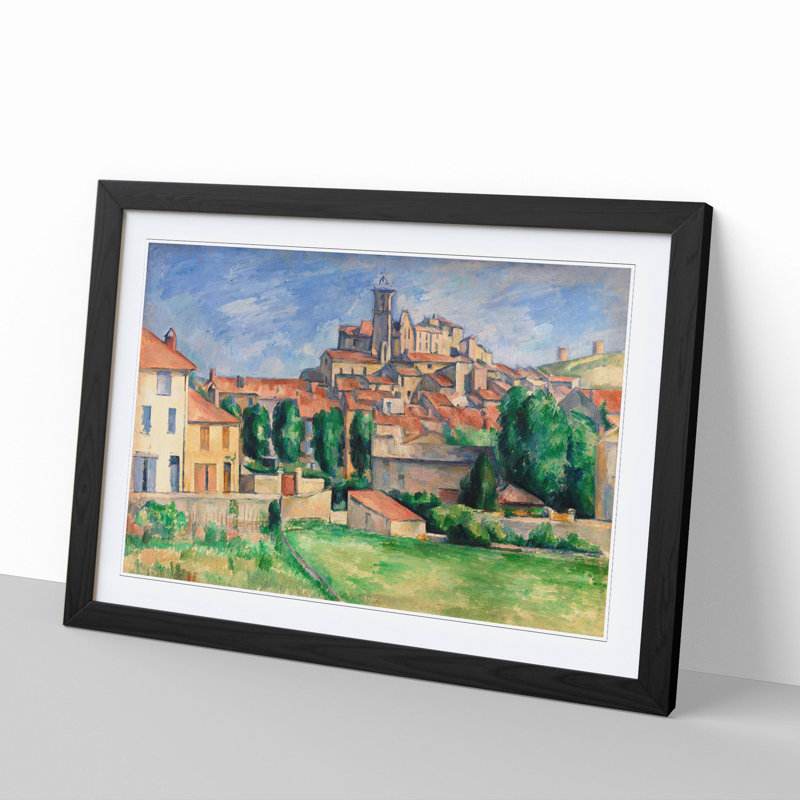 Gardanne Vol.2 by Paul Cezanne - Picture Frame Painting, 48cm H x 65cm W x 2cm D, Black Framed