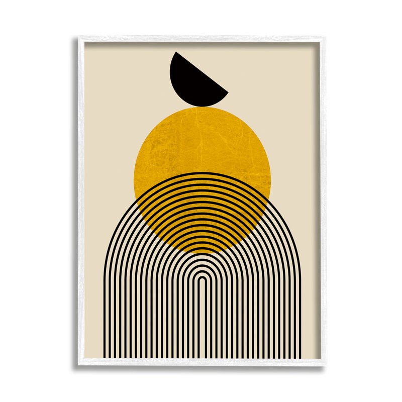 «Ba-233», encadré en forme d'arche neutre encadré sur bois par Daniela Santiago, Giclée encadrée blanc bord de mer