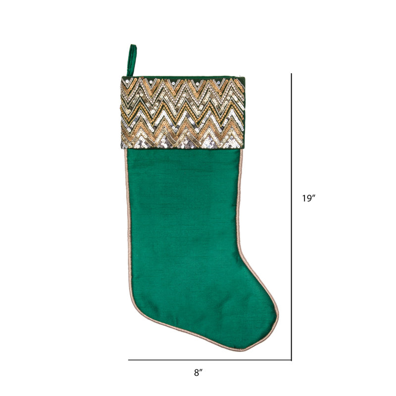 Bas à paillettes, Vert