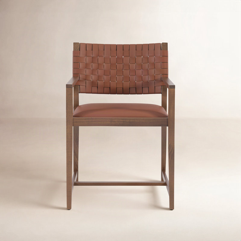 Morrow Upholstered Arm Chair in Brown
