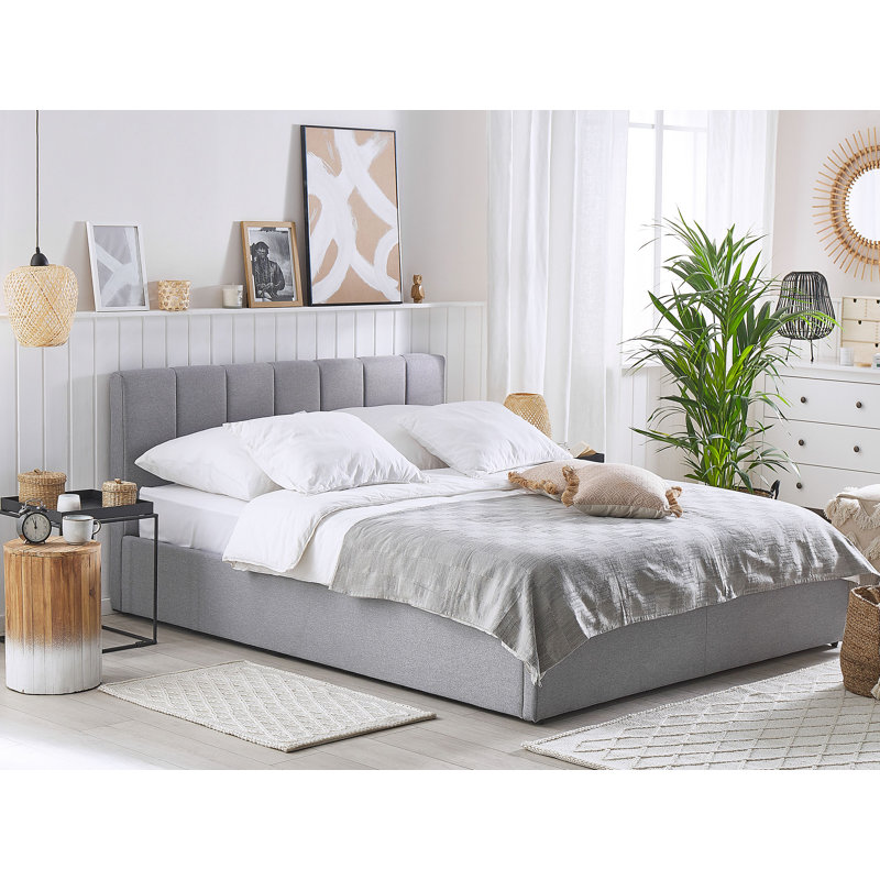 Dreux Upholstered Ottoman Storage Bed, European Kingsize (160 x 200cm), Light Grey